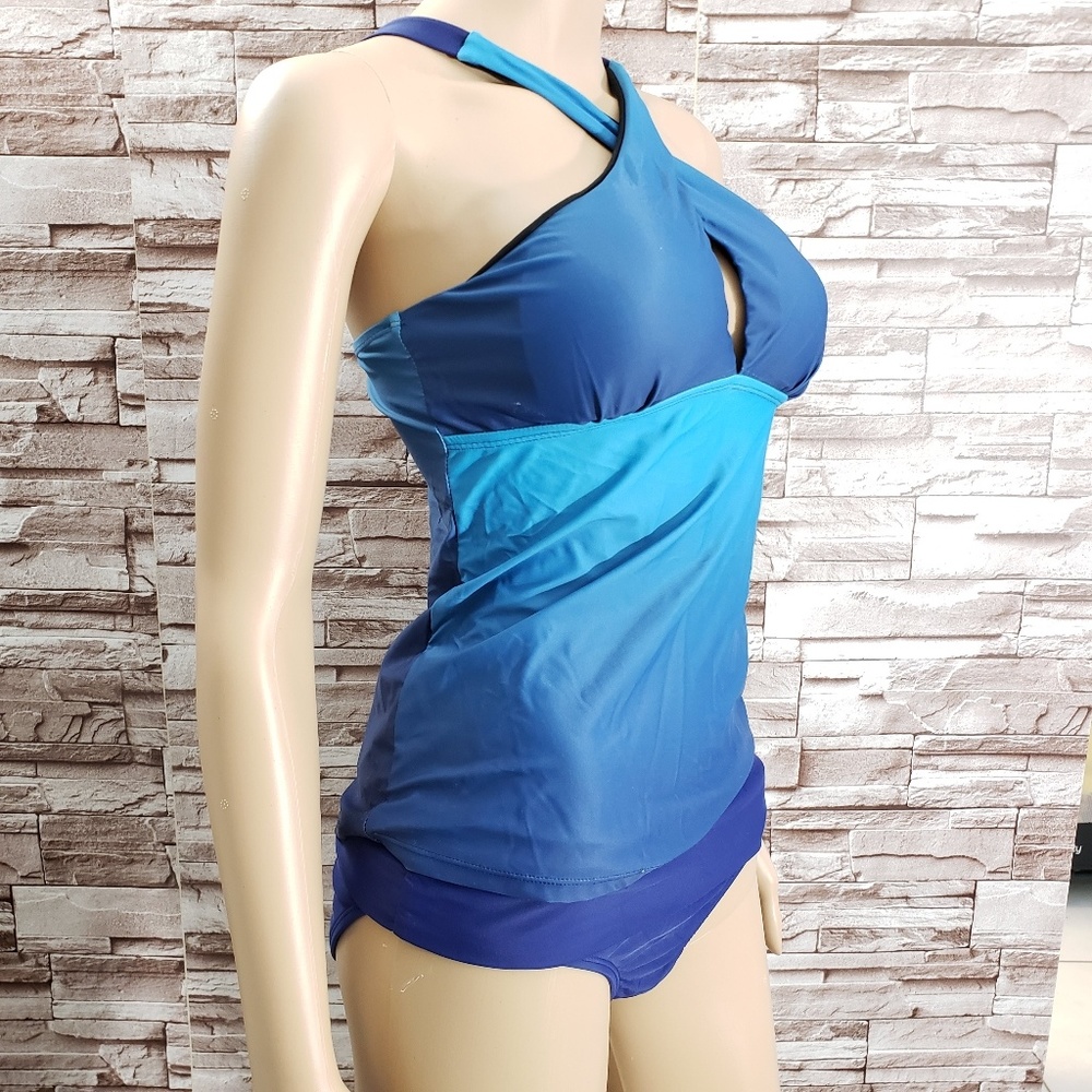 Cross Straps Ocean Flavor Two Piece Swimsuit - Picture 5 of 7